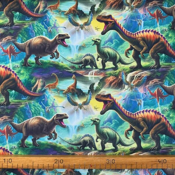 Metráž Kočiarkovina OXFORD Digital - Dinosaury