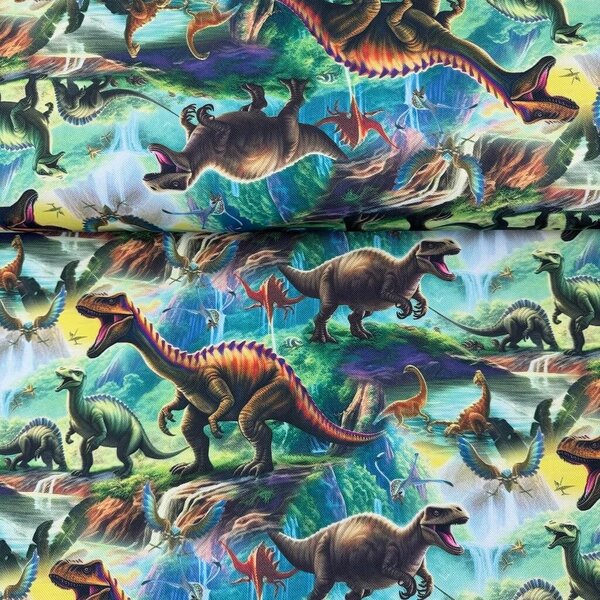 Metráž Kočiarkovina OXFORD Digital - Dinosaury