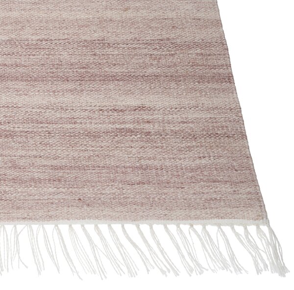 Koberec svetločervený recyklovaný syntetický materiál 160 x 230 cm so strapcami interiér exteriér
