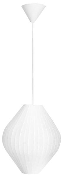 Závesná lampa biele látkové tienidlo moderný dizajn osvetlenie do obývacej izby