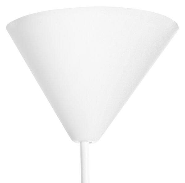 Závesná lampa biele látkové tienidlo z bavlny moderný dizajn osvetlenie do obývacej izby