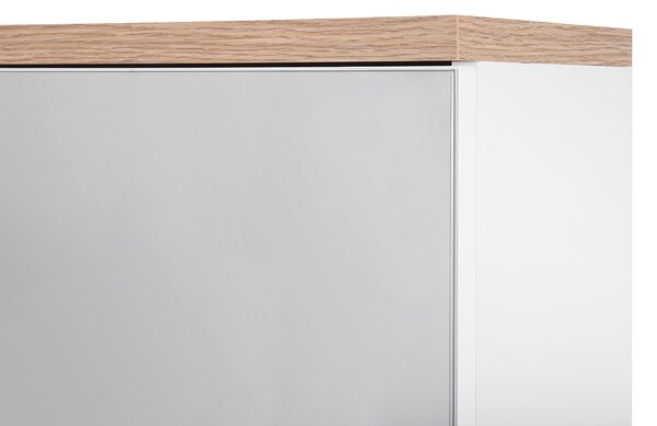MAXMAX Kúpeľňová závesná skrinka BALI biela so zrkadlom 80 cm