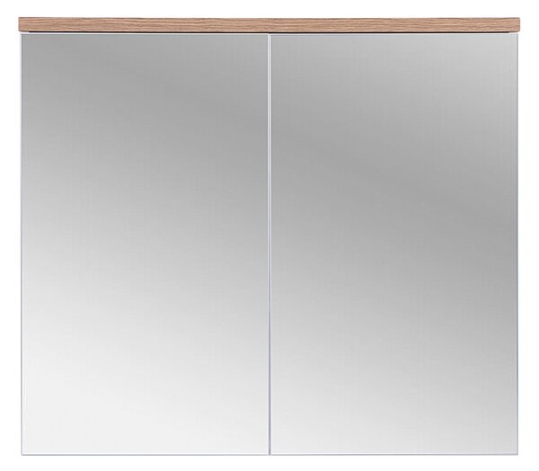 MAXMAX Kúpeľňová závesná skrinka BALI biela so zrkadlom 80 cm