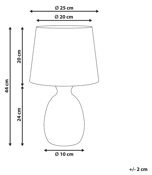 Stolná lampa svetlobéžová keramický podstavec ľanové tienidlo škandinávsky moderný štýl obývacia izba spálňa