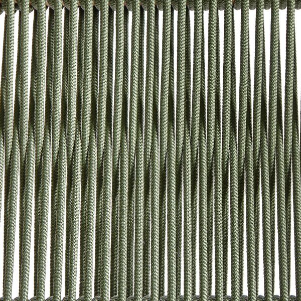 Sada 2 záhradných stoličiek zelená akáciové drevo polyester skladacie pletené bez podrúčok moderný štýl záhrada exteriér
