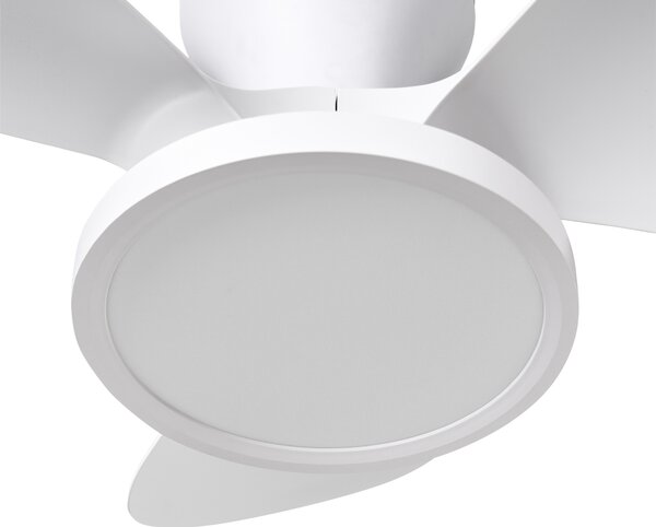 Stropný ventilátor so svetlom biely syntetický materiál diaľkové ovládanie moderný škandinávsky štýl obývacia izba