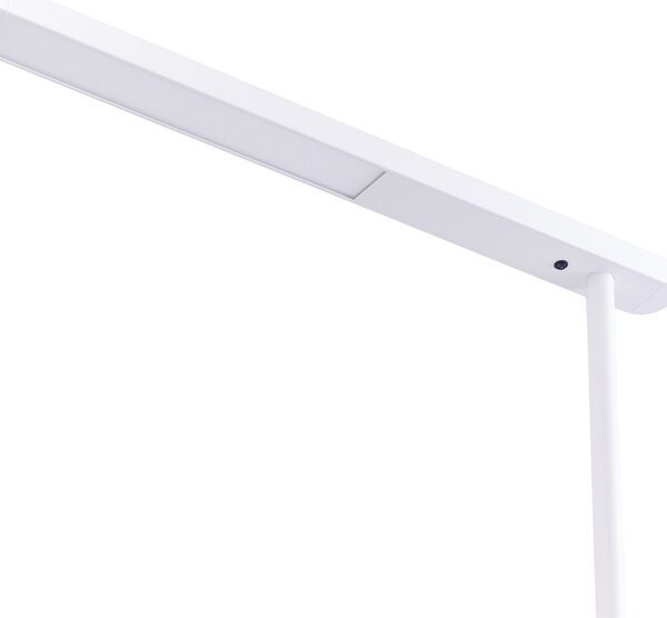 Stojaca LED lampa biela hliník 186 cm vypínač moderný industriálny štýl kancelária pracovňa