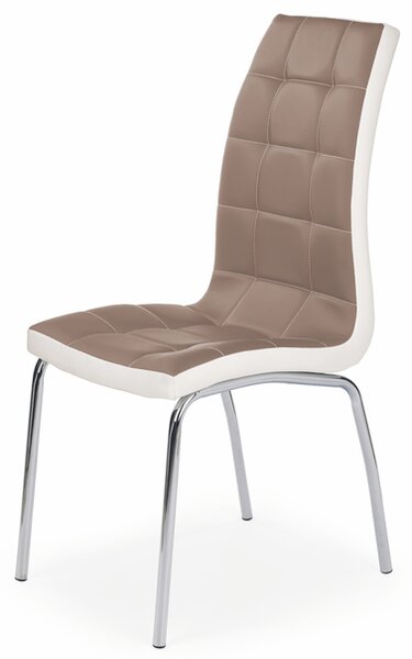 Jedálenská stolička SCK-186 cappuccino/biela