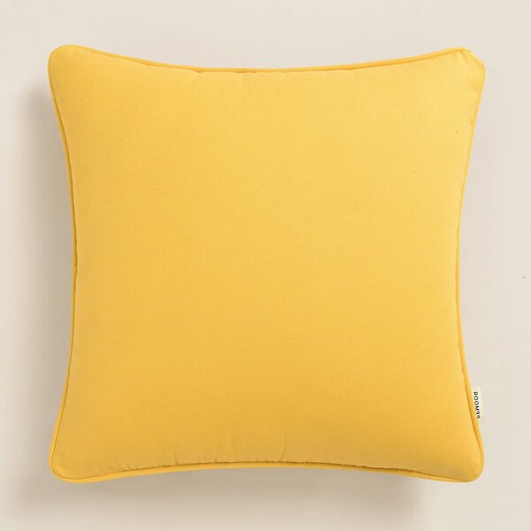 Elegantná obliečka na vankúš v horčicovo žltej farbe 40 x 40 cm