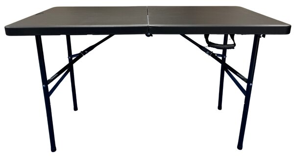 TENTino Skládací stůl 122x60 cm BLACK PŮLENÝ, bílý, STL122P