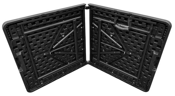 TENTino Skládací stůl 122x60 cm BLACK PŮLENÝ, bílý, STL122P