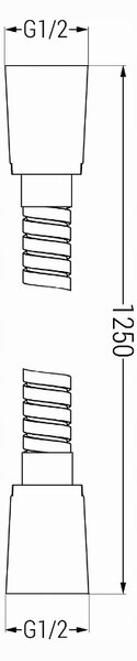 MAXMAX Sprchová hadica MEXEN - opletená - 125 cm - chrómová, 79435-00