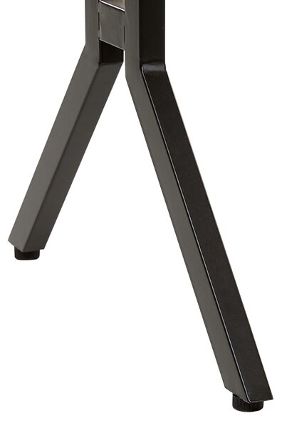 Kancelársky stôl tmavé drevo čierna sivobéžová MDF oceľ 120 x 48 cm moderný industriálny štýl kancelária
