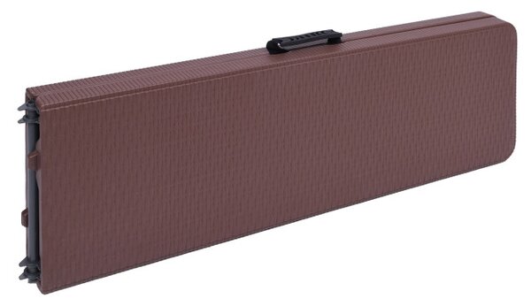 Turistický stolík s lavicami RATTAN hnedý