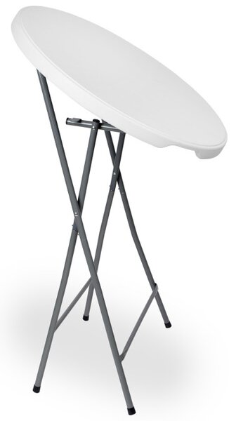 Skladací stolík GALA 80 cm biely