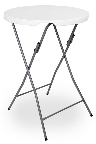 Skladací stolík GALA 80 cm biely