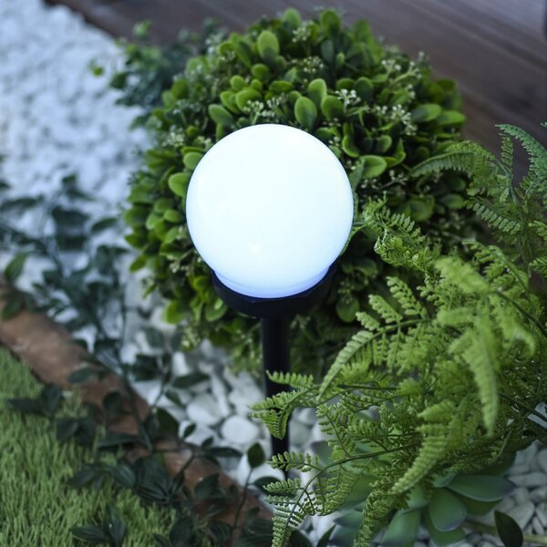 Solárna lampa BALL čierna