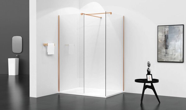 MAXMAX Variabilná sprchová zástena MAXMAX KIOTO 90x200 cm, 8 mm - číre sklo