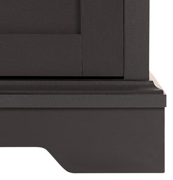 TV nábytok tmavosivá svetlá farba dreva drevovláknitá doska MDF doska kov 50 x 120 x 40 cm retro moderný štýl vzhľad dreva 2 dvere praktická obývačka