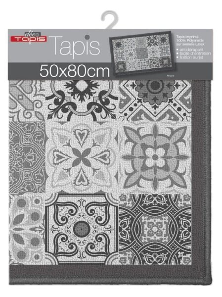 Sivý prateľný koberec 50x80 cm Persane – douceur d'intérieur