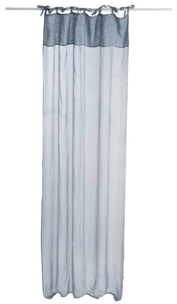 Modrý bavlnený voál / záclona na zaväzovanie - 140 * 290cm - J-Line by Jolipa