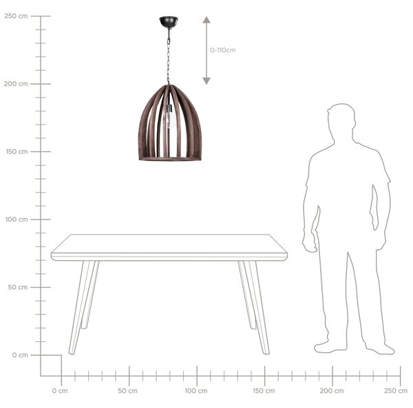 Závesná lampa tmavohnedá mangové drevo prírodné drevené tienidlo stropné svietidlo boho štýl ručne vyrobené bytové doplnky