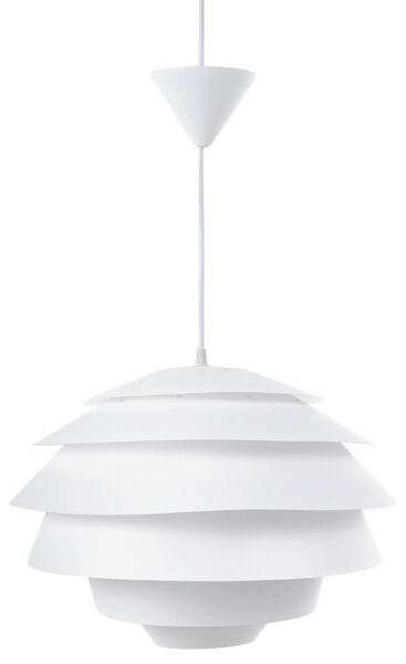 Závesná lampa biela syntetický materiál nepravidelný okrúhly tvar moderný mid century štýl obývačka jedáleň