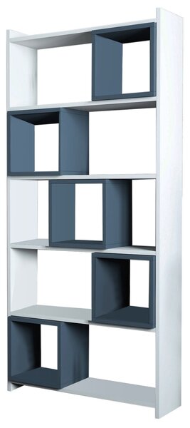 ASIR Regál BOX biely modrý