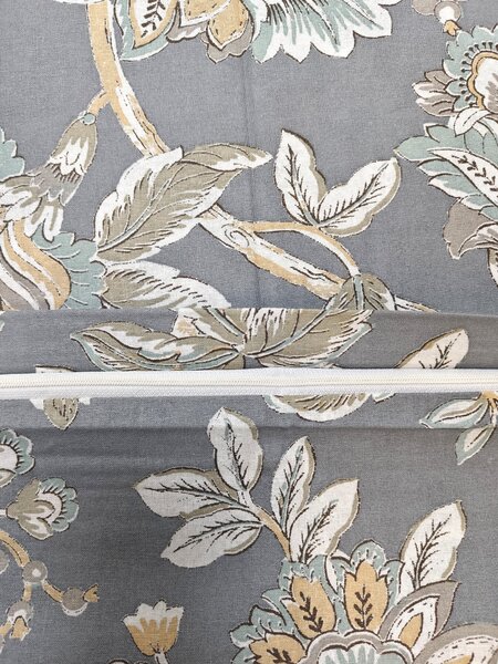 Sinsay - Bavlnená posteľná bielizeň s kvetinovým motívom - modrozelená