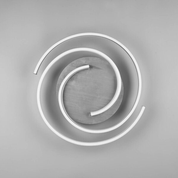 Trio Lighting Stropné svietidlo LED Caya, stmievateľné, hliník, Hliník / sivá / zinok, Obývacia izba / jedáleň, kov, Moderný