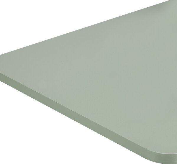 Výškovo nastaviteľný stôl na notebook svetlozelený oceľový rám 70 x 40 cm manuálne nastavenie výšky moderná kancelária