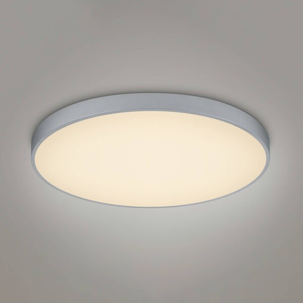 Trio Lighting LED stropné svietidlo Waco, Ø 75 cm, titán, Hliník / sivá / zinok, Obývacia izba / jedáleň, kov, Závesné svietidlo
