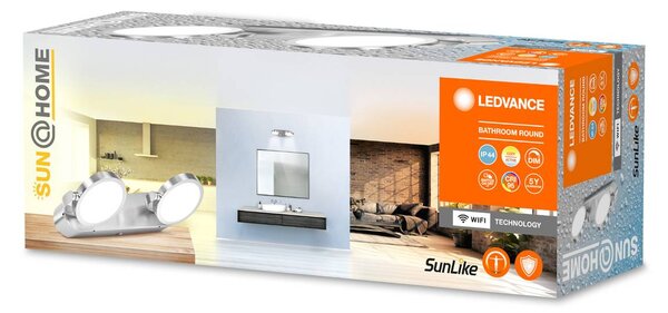 LEDVANCE SUN@Home Kúpeľňa LED nástenný spot 2 svetlá, Hliník / sivá / zinok, Kúpeľňa, kov, Moderný, Nástenné bodové svietidlo