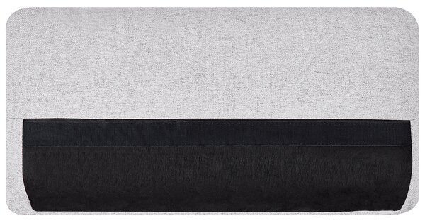 Pohovka svetlosivá polyester látkové čalúnenie 3-miestna oblúkové sedadlo moderný minimalistický štýl obývacia izba