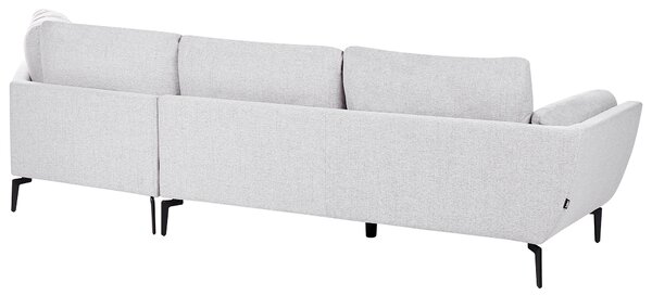 Pohovka svetlosivá polyester látkové čalúnenie 3-miestna oblúkové sedadlo moderný minimalistický štýl obývacia izba