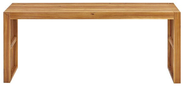 Záhradný jedálenský stôl svetlé akáciové drevo 150 x 35 cm 4-miestny obdĺžnikový tvar moderný rustikálny štýl interiér exteriér