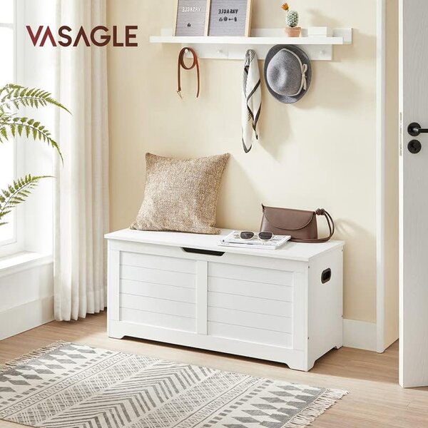 Vasagle Truhlica na sedenie TANJA, 100x40x46cm, biela