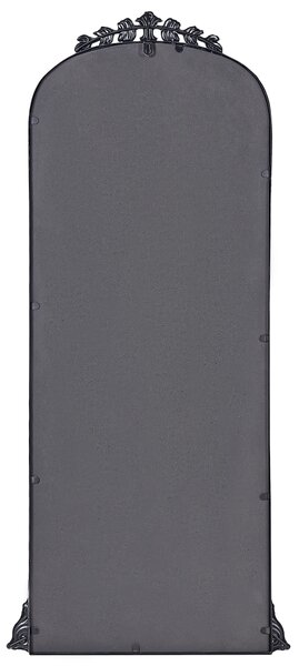 Nástenné zrkadlo čierne kovové 51 x 114 cm na stenu dekoratívne glamour štýl závesné dekorácie
