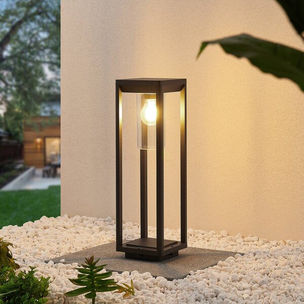 Lindby Estami stĺpiková lampa, 50 cm, tmavo-sivá