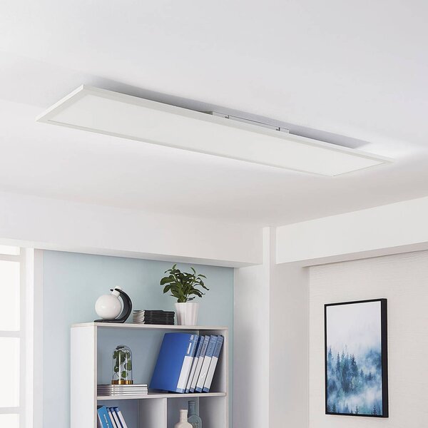 Arcchio Panel LED Lysander, 119 cm 55 W, biely, Biela / opálová, Pracovňa / Kancelária, Hliník, Stropné svetlo