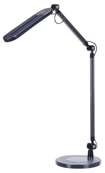 Kancelárska stolná LED lampa čierna kovová hliníková dvojitý dotykový spínač moderné osvetlenie do kancelárie
