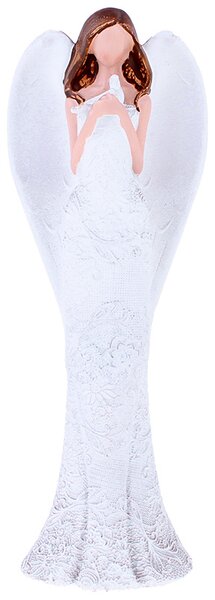 Anjel s holúbkom v rukách 20cm (Soška Anjel s krídlami Strážny pre deti)