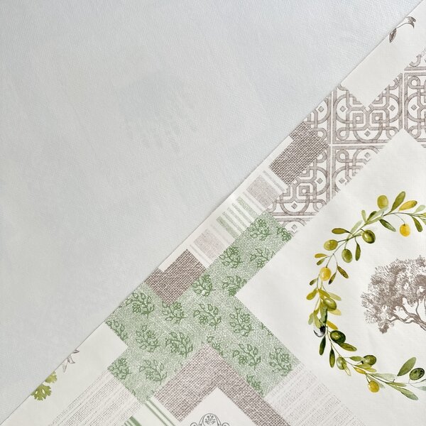 Metráž Obrusovina PVC hrubá - Patchwork zelená
