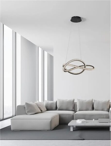 LED luster Ginevra 57 čierne