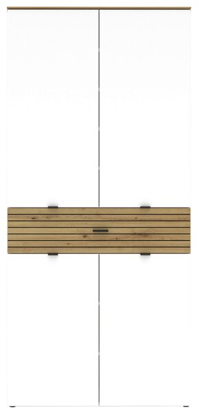 SKRINKA NA TOPÁNKY, biela, dub artisan, 90/196/41 cm Voleo - Online Only drobný nábytok, Online Only