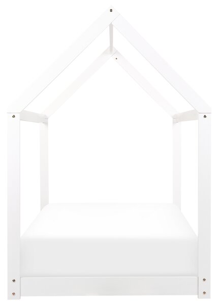 Detská posteľ biela borovicové drevo 90 x 200 cm s lamelovým roštom posteľ pre deti