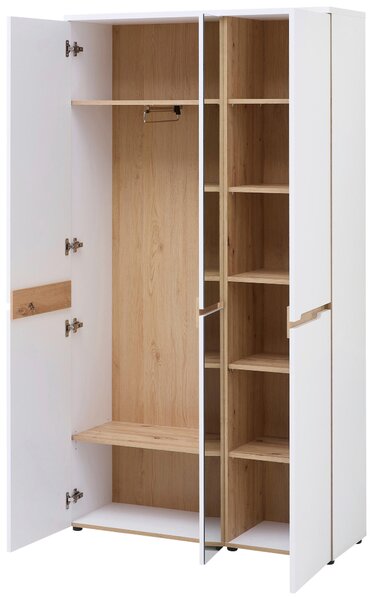 PREDSIEŇOVÁ SKRIŇA, biela, dub artisan, 105/192/38 cm Voleo - Skrine, Online Only