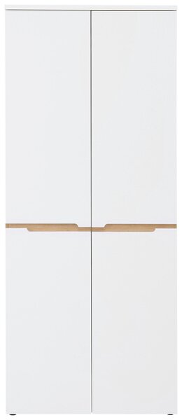 SKRINKA NA TOPÁNKY, biela, dub artisan, 80/192/38 cm Voleo - Online Only drobný nábytok, Online Only