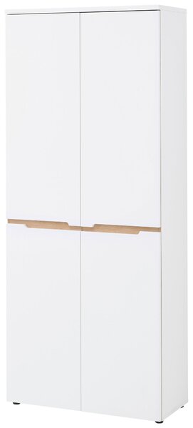 SKRINKA NA TOPÁNKY, biela, dub artisan, 80/192/38 cm Voleo - Online Only drobný nábytok, Online Only