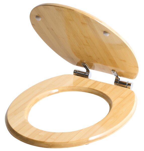 WC doska svetlohnedá bambus lesklý povrch 42 x 35 cm kúpeľňové doplnky tradičný škandinávsky štýl kúpeľňa toaleta